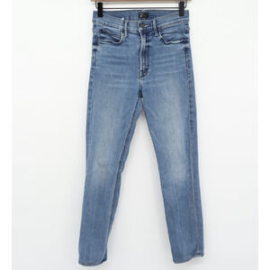MOTHER Straight Leg Jeans in Light Blue Wash